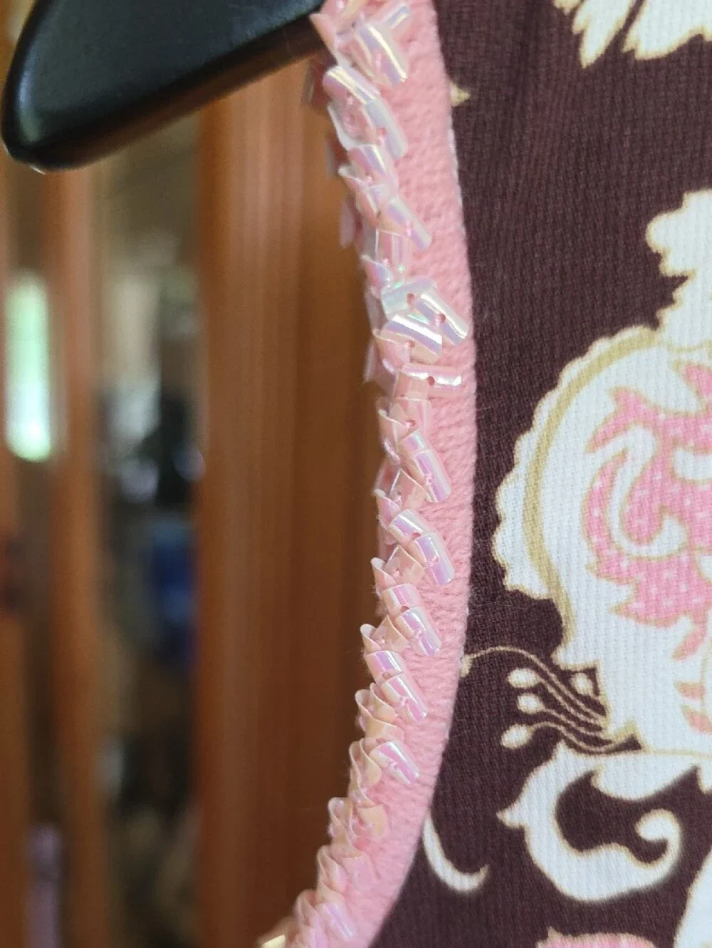 Trish Scully Sleeveless Brown & Pink Patterned Girls Drop-Waist Dress Size 12